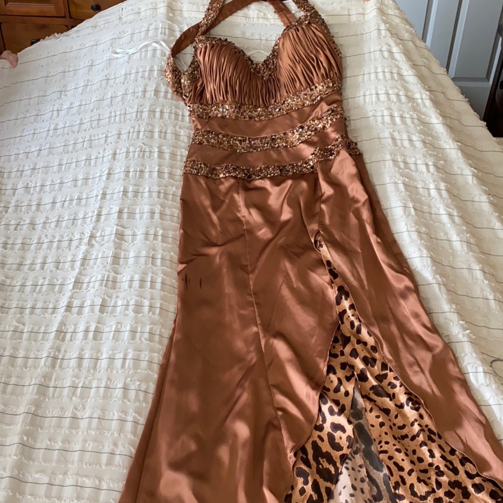 Copper Formal with Cheetah underlay